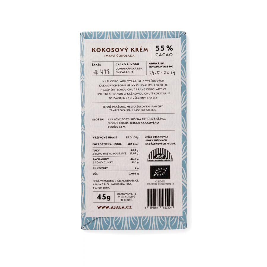 Csokoládé Ajala Coco krém 55%
