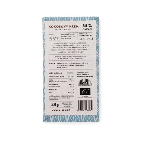 Csokoládé Ajala Coco krém 55%