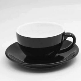 Kapucsínó csésze Kaffia 170ml - fekete