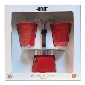 Bialetti Mini Express 2 csésze piros ajándékkészlet