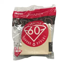 Hario V60-01 100 db, fehérítetlen papírszűrő (VCF-01-100M)