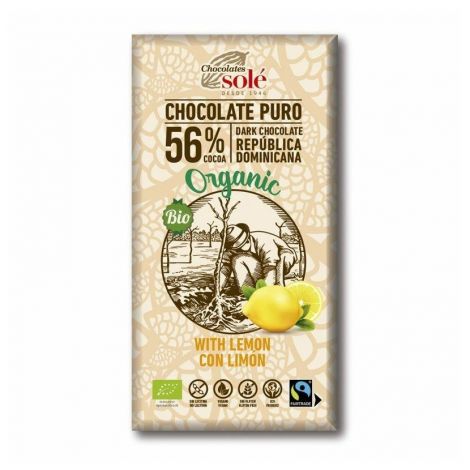 Csokoládé Chocolates Solé - 56% bio csokoládé citrommal