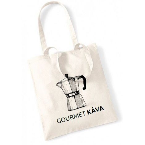 Vászon táska - mokka teáskanna