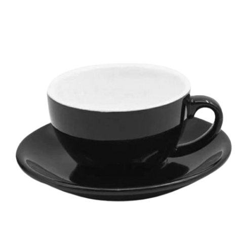 Kapucsínó csésze Kaffia 170ml - fekete