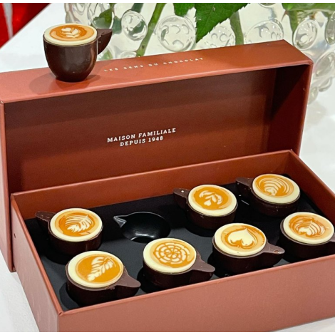 Michel Cluizel csokis doboz "8 Cappuccino"