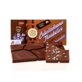 Csokoládé Troubelice Levendula 75%, 45g