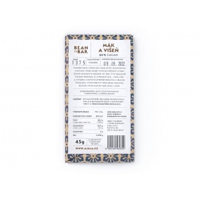 Csokoládé Ajala 66% mák és cseresznye 2