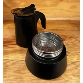 Kaffia Fekete 4 csésze Moka Pot - Fekete