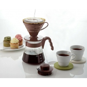 Pour over kit Hario V60 barna (VCSD-02CBR) 2