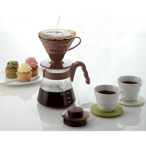Pour over kit Hario V60 barna (VCSD-02CBR)