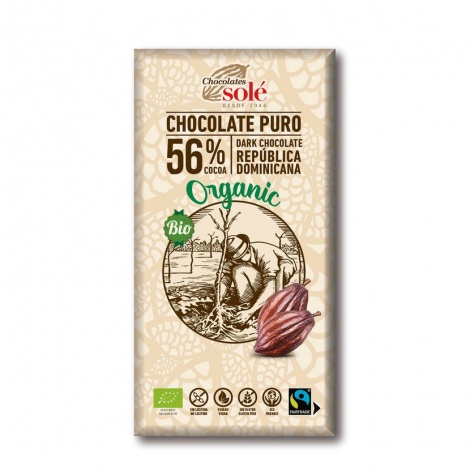 Chocolates Solé - 56%-os bio csokoládé 100g