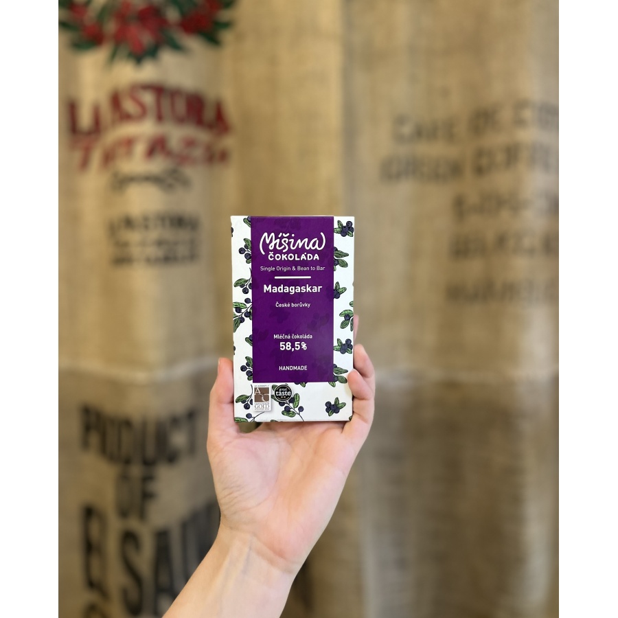 Vegyes tejcsokoládé cseh áfonyával 58,5 %