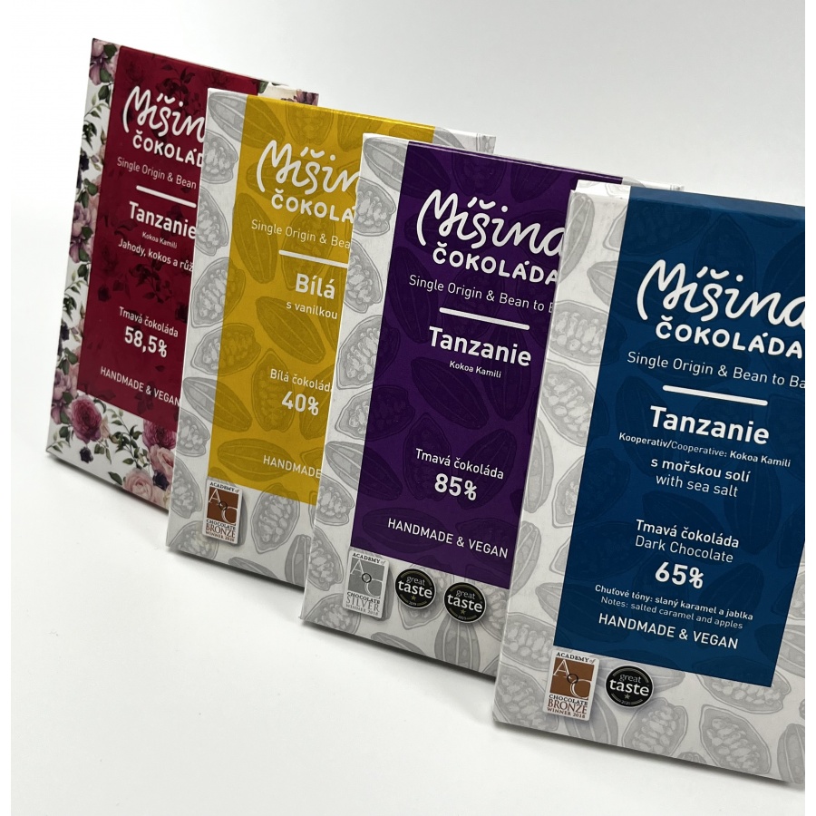 Csokoládé Vegyes csokoládé, fehér csokoládé vaníliával, 40%