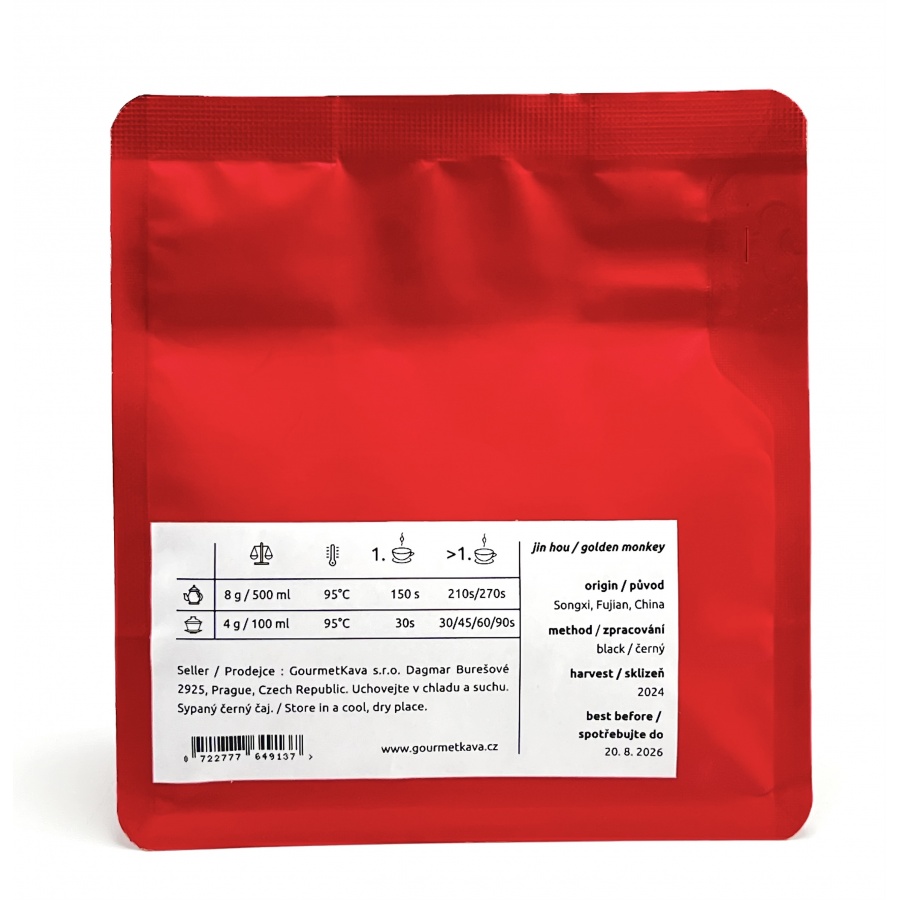 Fekete tea Jin Hou / Golden Monkey 50g Specialty Tea