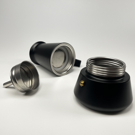 Kaffia Fekete 4 csésze Moka Pot - Fekete