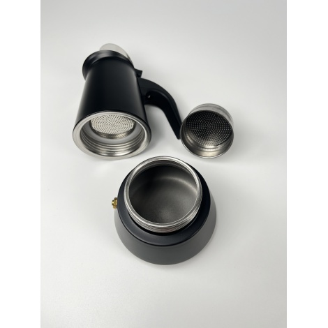 Kaffia Czarny 4 filiżanki Moka Pot - Czarny