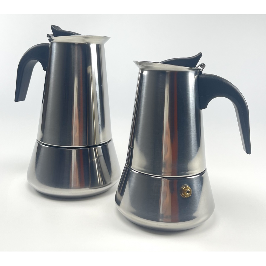 Moka pot Kaffia 6 csésze rozsdamentes acélból
