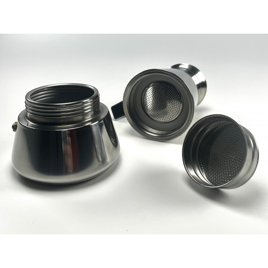 Moka pot Kaffia 6 csésze rozsdamentes acélból