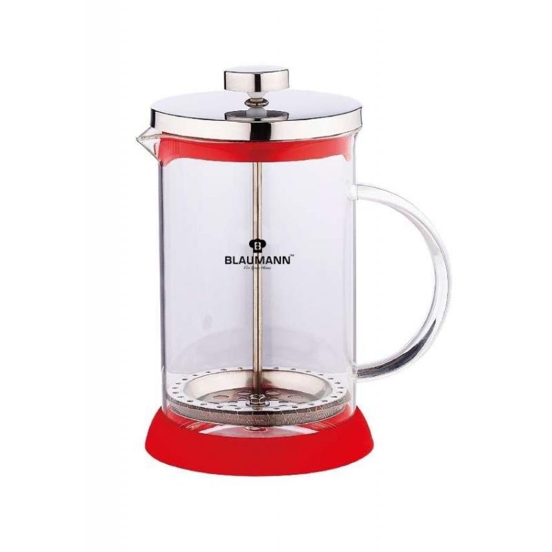 Frenchpress 600ml vörös rozsdamentes acél
