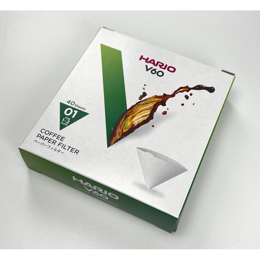 Hario V60-01 papírszűrők 40 db, fehér (VCF-01-40W)
