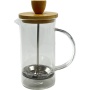 Frenchpress teáskanna bambusz és parafa elemekkel, 400 ml térfogattal a filterkávé hibátlan, testes elkészítéséhez.