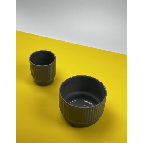 Kaffia stílusú eszpresszó csésze 80 ml - sötétszürke