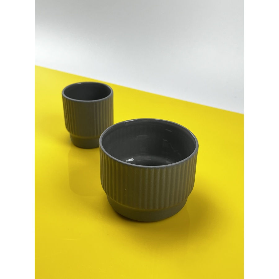 Kaffia stílusú kapucsínó csésze 230 ml - sötétszürke