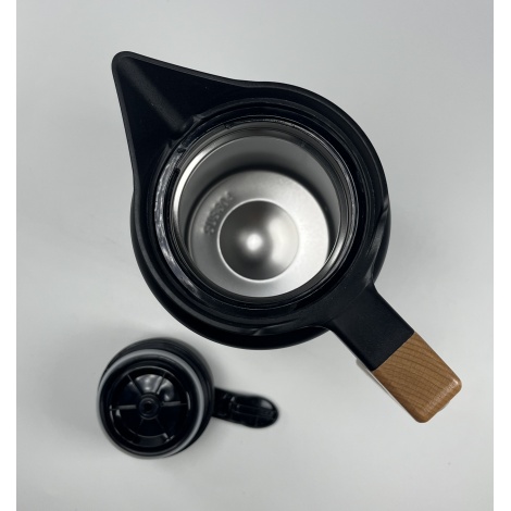 Termosz Kaffia 2 literes, fa fogantyúval - FEKETE