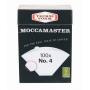 Moccamaster fehérített papírszűrők fantasztikus csepegtetett kávé készítéséhez. A csomag 100 darabot tartalmaz. 4-es méret.