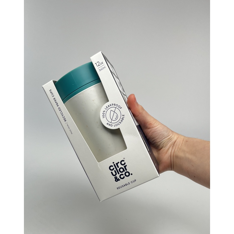 Kör alakú csésze (rcup) kréta és akvamarin 340 ml