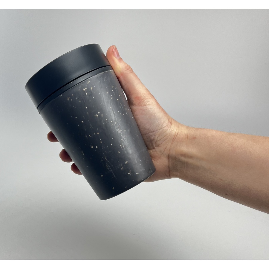 Kör alakú pohár (rcup) szürke és tinta fekete 227 ml