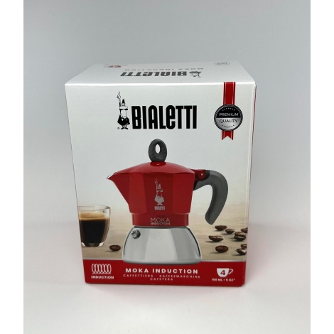 Bialetti Moka Induction 4 csésze piros - USED/DISCOUNTED