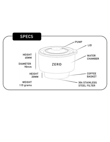 Trinity Zero utazó kávéfőző - fekete