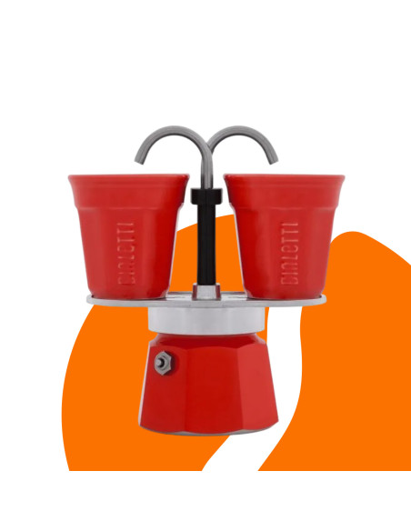 Bialetti Mini Express 2 csésze piros ajándékkészlet