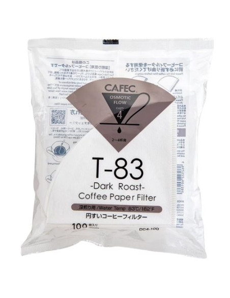 Cafec Dark Roast papír filterek mérete. 02, 100 db (DC4-100W)