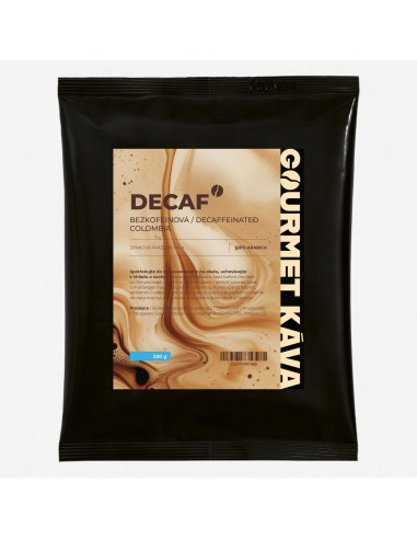 Koffeinmentes kávé Kolumbia, egészbab arabica DECAF