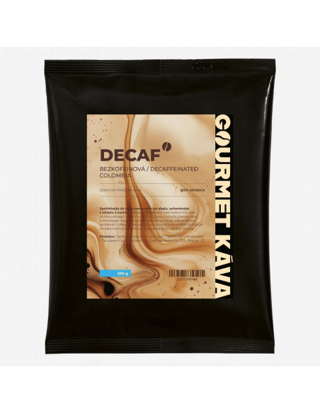 Koffeinmentes kávé Kolumbia, egészbab arabica DECAF