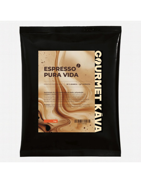 Espresso keverék Pura Vida, szemes kávé
