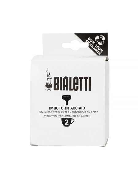 Bialetti tölcsér 2 csészés acél kávéfőzőhöz