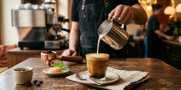 A cortado kávé elkészítése
